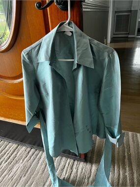 100% Silk Wrap Blouse